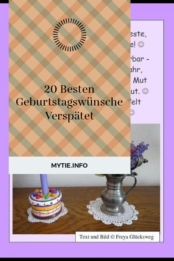 20 Besten Geburtstagswünsche Verspätet